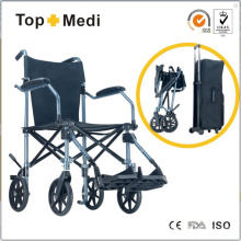 Topmedi Aluminum Portable Lightweight Foldable Travel Wheelchair for Disabled and Elderly People